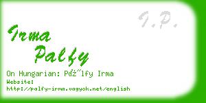 irma palfy business card